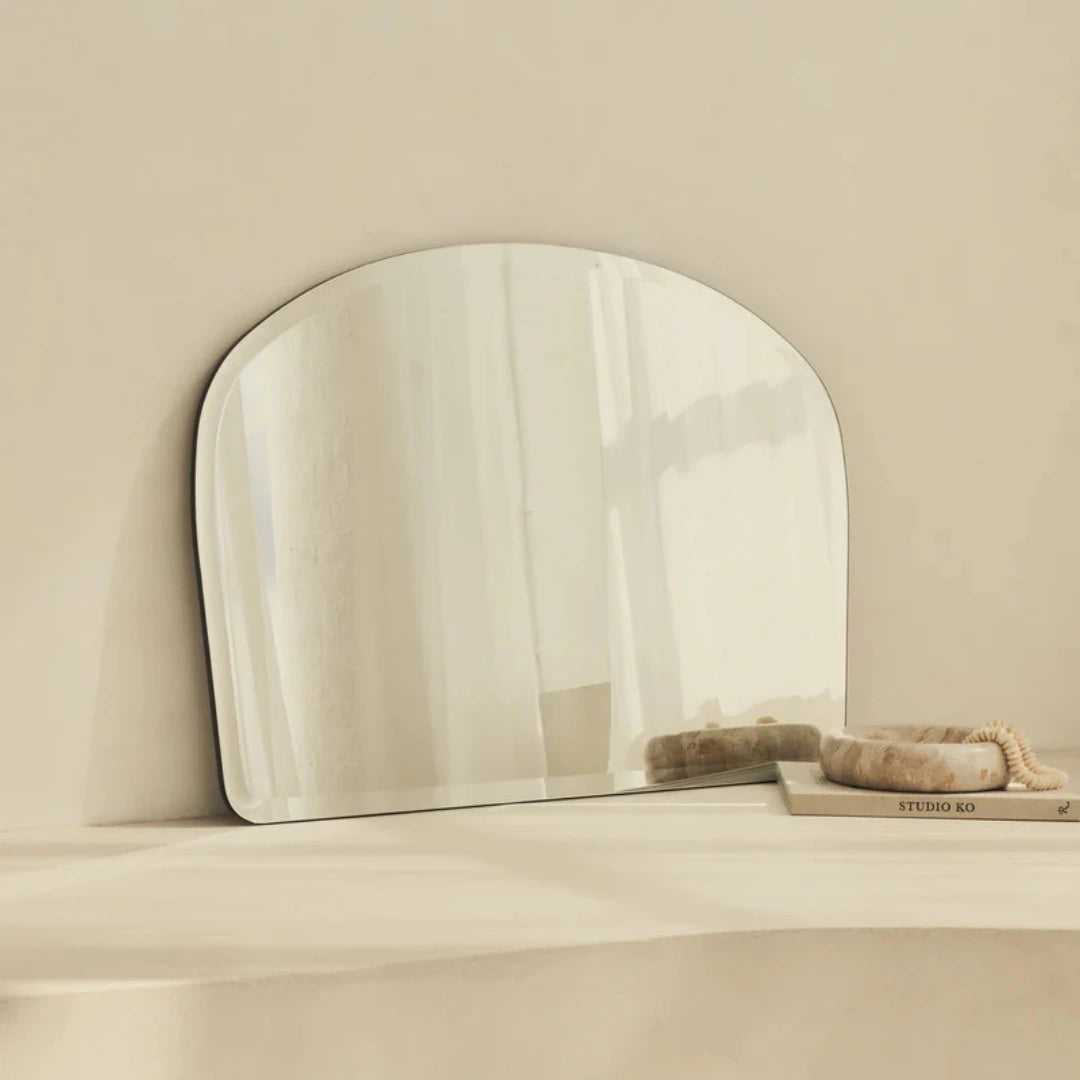 Vienna - Miroir Mural Biseauté Sans Cadre pour Cheminée 95 x 70 cm