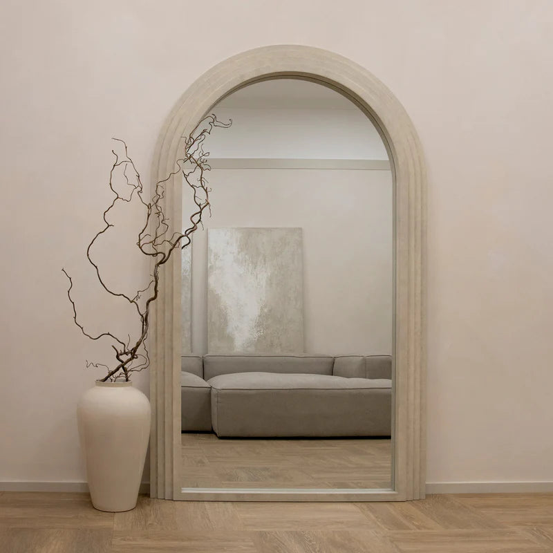 Miroir Arche Luciana Plein Pied en Béton 180x110 cm