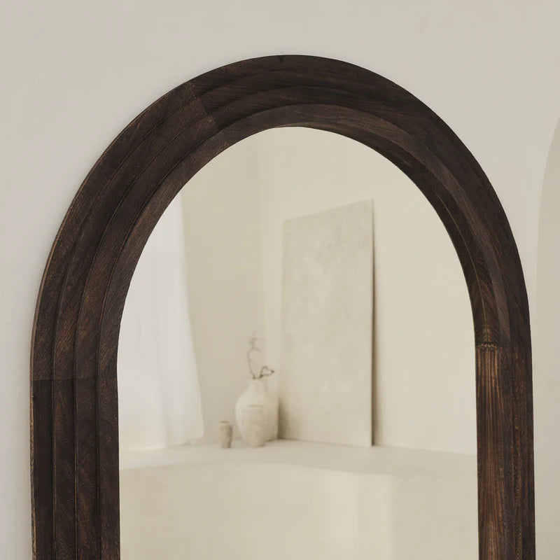 Miroir Arche Luciana en Bois Brûlé 180 x 110 cm