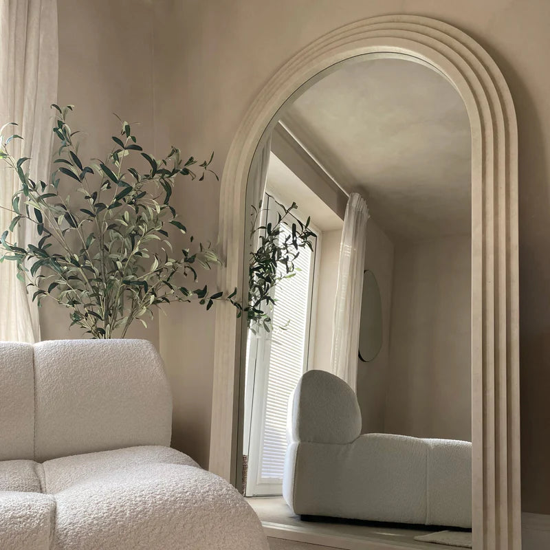 Miroir Arche Luciana Plein Pied en Béton 180x110 cm