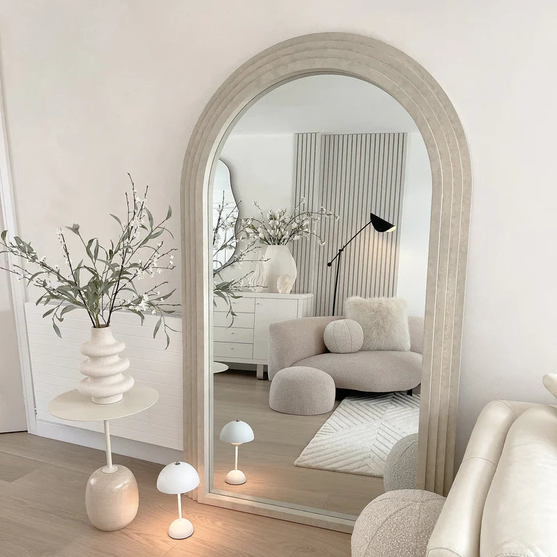 Miroir Arche Luciana Plein Pied en Béton 180x110 cm