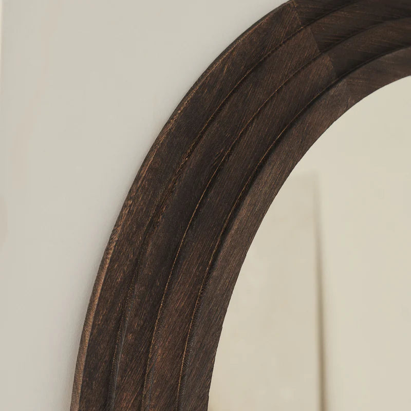 Miroir Arche Luciana en Bois Brûlé 180 x 110 cm