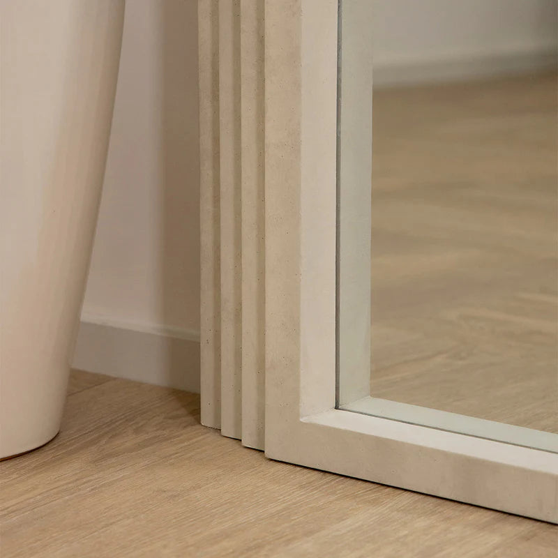 Miroir Arche Luciana Plein Pied en Béton 180x110 cm
